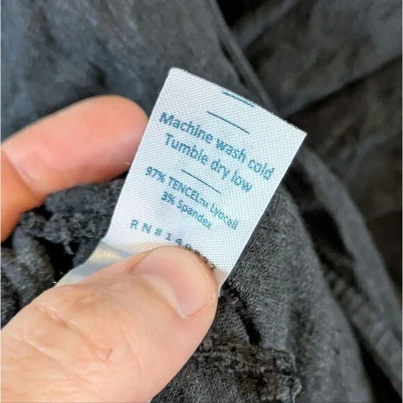 Marine Layer Eloise Belted Wrap Romper Jumpsuit S Small Black - Picture 7 of 8